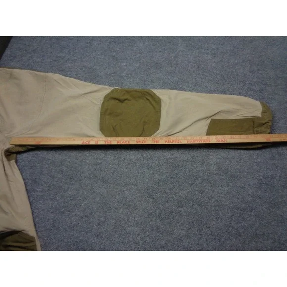 Amundsen Field Pants Mens Large Beige Button Fly Reinforce Knees Waxed Trousers